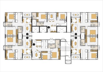 Floor Plan in 2 BHK Apartment at M Raveshia Aryana Heights, Ghatkopar East – for Sale