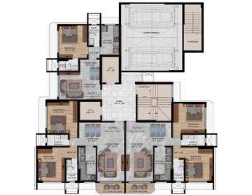 Floor Plan in 1 BHK Apartment at Harsh Tulip, Sion – for Sale