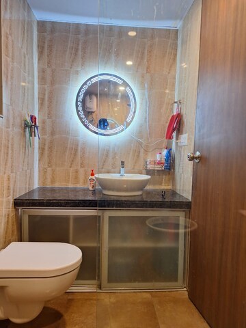 Bathroom in 1 BHK Apartment at Lodha Crown Quality Homes, Majiwada – for Rent