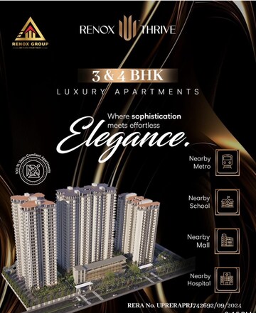 3 BHK Apartment – Exterior View View at Renowned Renox Thrive, Sector 10 Greater Noida - for Sale