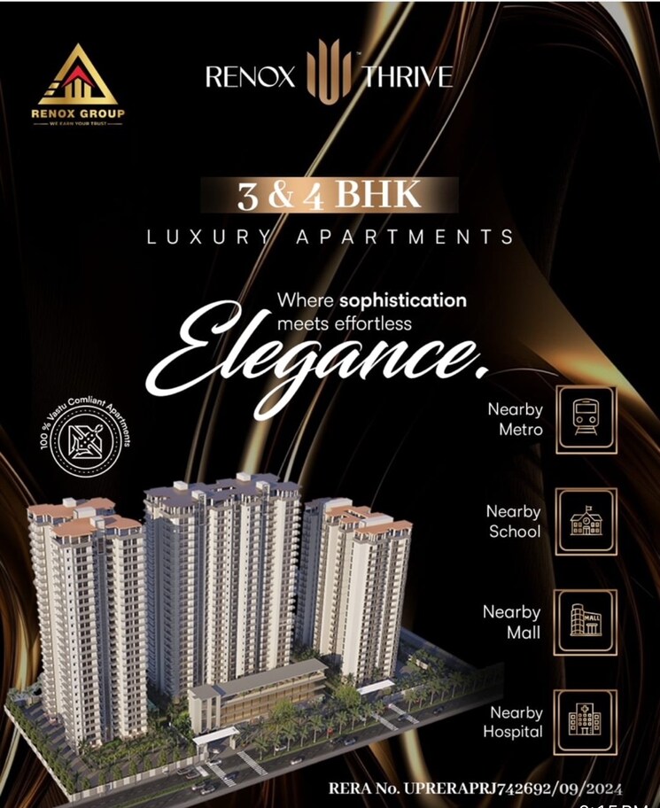 Exterior View, renowned-renox-thrive 3 Bedroom 1666 Sq.Ft. Apartment In Sector 10 Greater Noida Greater Noida 8407769