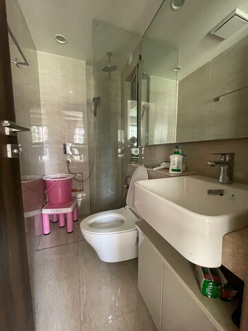 Bathroom in 1 BHK Apartment at Hiranandani Regent Hill, Powai – for Rent
