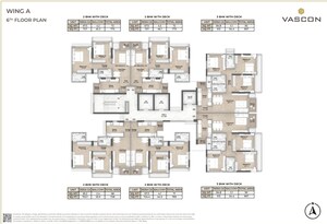 Floor Plan in 3 BHK Apartment at Vascon Orchids, Santacruz West – for Sale