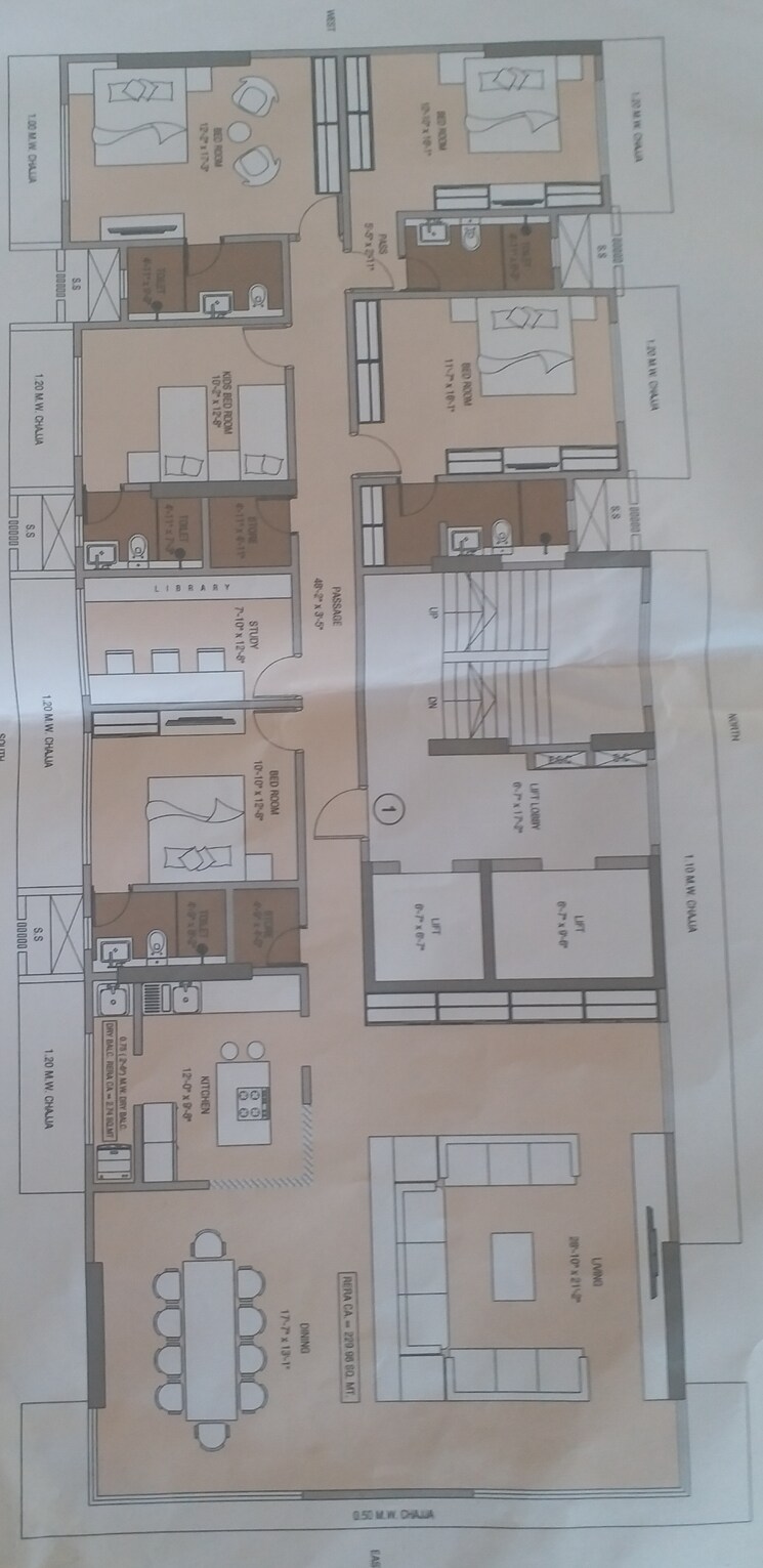 Floor Plan, juhu-scheme 6 Bedroom 2504 Sq.Ft. Apartment In Juhu Mumbai 8409043