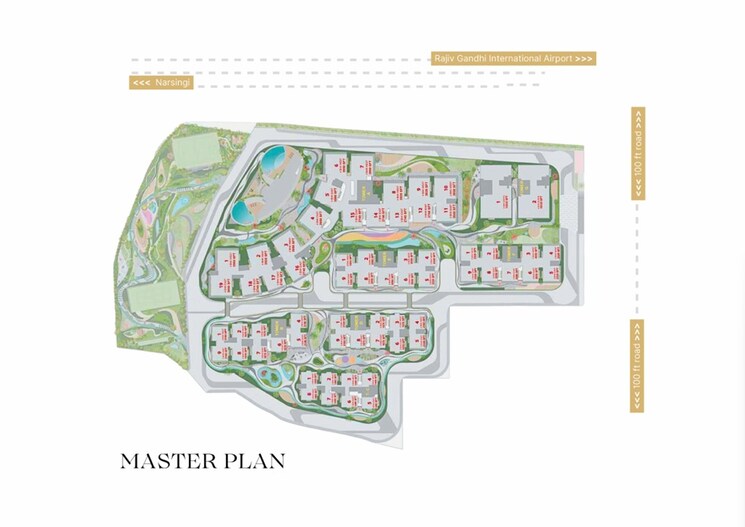Master Plan, ira-moon-glade 4 Bedroom 3990 Sq.Ft. Apartment In Narsingi Hyderabad 8409229