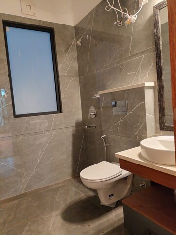 Bathroom in 4 BHK Builder Floor at Ansal Sushant Lok I, Sector 43 – for Rent