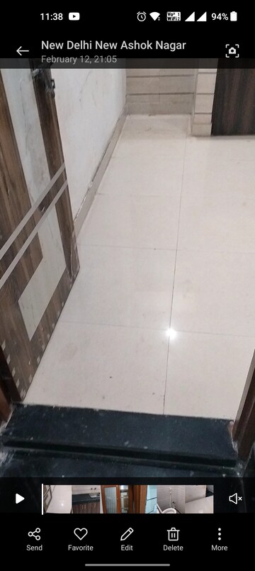 Living Room in 1 RK Builder Floor at New Ashok Nagar – for Rent