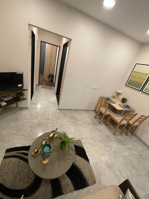 Living Room in 1 BHK Apartment at Raunak City, Kalyan West – for Sale