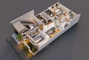 Floor Plan in 4 BHK Independent House at Viram Khand – for Sale