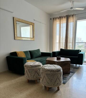 Living Room in 4 BHK Apartment at DLF Garden City Plots I, Sector 91 – for Rent