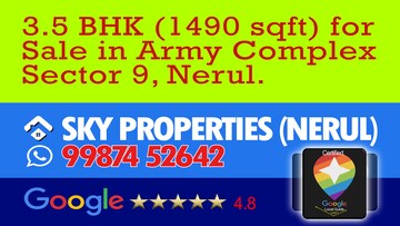 3.5 BHK Apartment For Sale in  Army Welfare CHS, Nerul