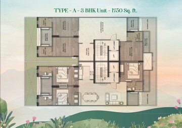 Floor Plan in 3.5 BHK Apartment at Paras Floret, Sector 59 – for Sale