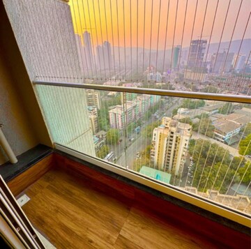 Balcony in 1 BHK Apartment at Ashar Axis, Majiwada – for Rent