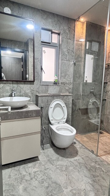 Bathroom in 3 BHK Apartment at Oberoi Maxima, Andheri East – for Rent