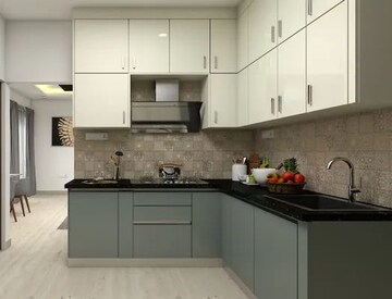 Kitchen in 2 BHK Builder Floor at DLF Vibhuti Khand, Gomti Nagar – for Rent