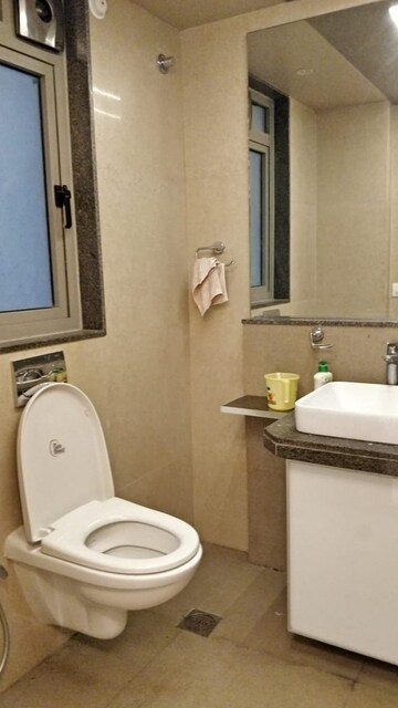 Bathroom in 3 BHK Apartment at Adani Group Western Heights, Andheri West – for Rent