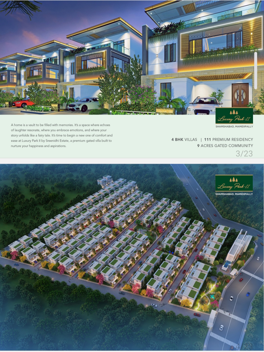 4 BHK + Pooja Room 3820 Sq.Ft. Villa in Sreenidhi Luxury Park 2