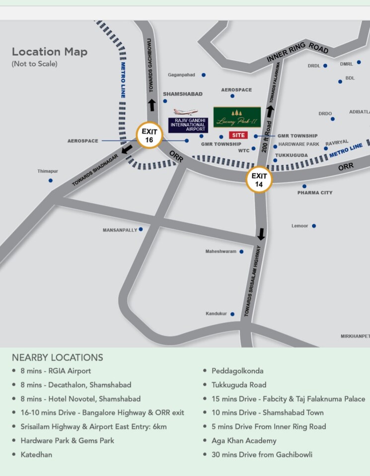 Map Location, sreenidhi-luxury-park-2 4 Bedroom 3820 Sq.Ft. Villa In Shamshabad Hyderabad 8410876