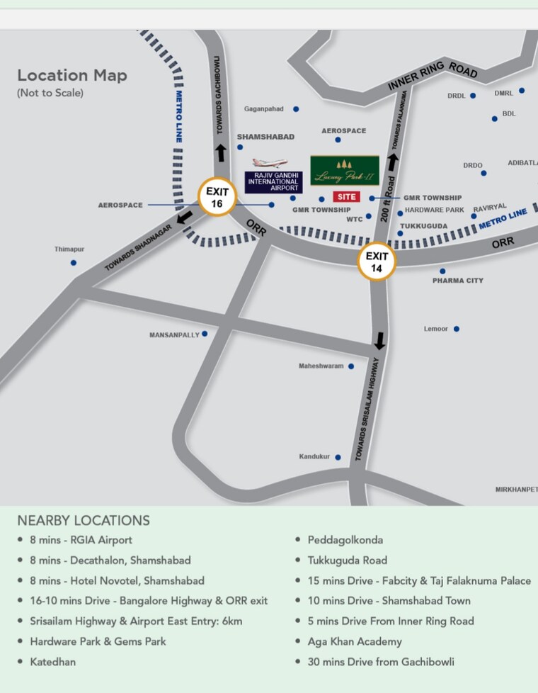 Map Location, sreenidhi-luxury-park-2 4 Bedroom 3820 Sq.Ft. Villa In Shamshabad Hyderabad 8410876
