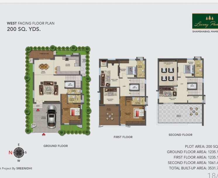 Floor Plan, sreenidhi-luxury-park-2 4 Bedroom 3820 Sq.Ft. Villa In Shamshabad Hyderabad 8410876