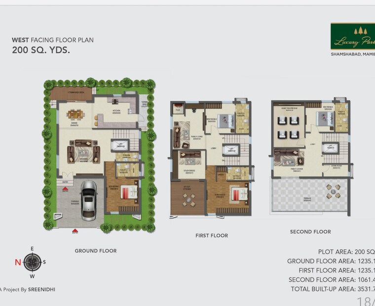 Floor Plan, sreenidhi-luxury-park-2 4 Bedroom 3820 Sq.Ft. Villa In Shamshabad Hyderabad 8410876