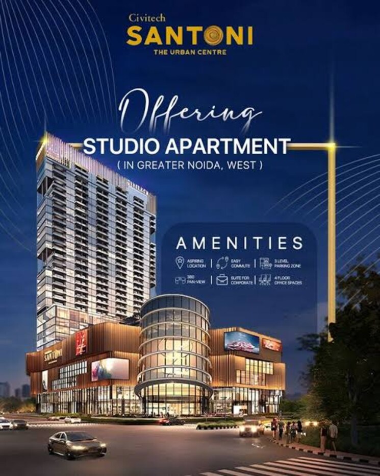 Exterior View, civitech-santoni Studio 645 Sq.Ft. Apartment In Sector 16b Greater Noida Greater Noida 8411105