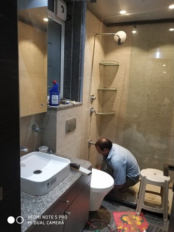 Bathroom in 1 BHK Apartment at HDIL Dreams, Bhandup West – for Rent