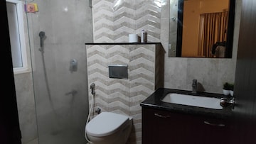 Bathroom in 3 BHK Apartment at Pashmina Waterfront, Old Madras Road – for Rent