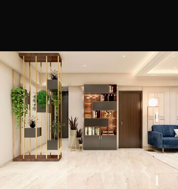 Living Room in 3 BHK Apartment at Lodha Sterling, Kolshet Road – for Rent