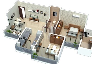 Floor Plan in 2 BHK Apartment at Alliance One, Ghansoli – for Sale