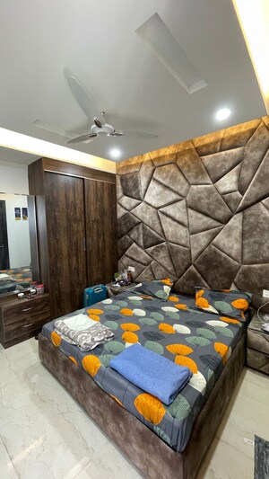 Bedroom in 3 BHK Builder Floor at Motia Blue Ridge, Dhakoli Village – for Sale