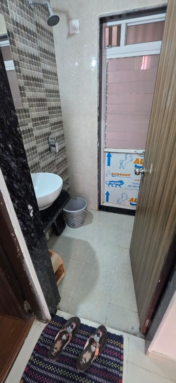 Bathroom in 1 BHK Apartment at Bhairaav Goldcrest Residency, Ghansoli – for Rent