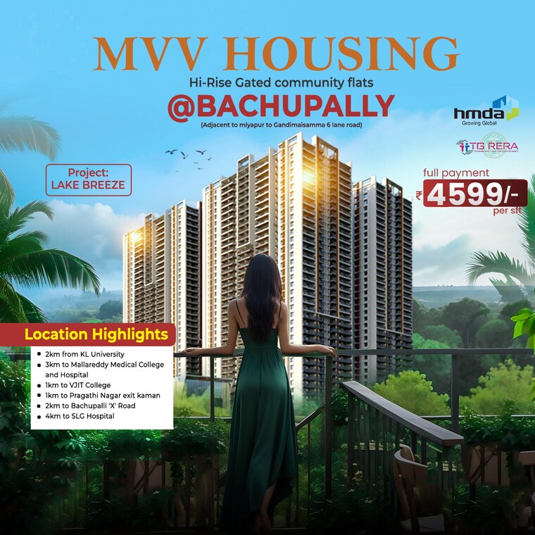 Master Bedroom, bachupally 3 Bedroom 2432 Sq.Ft. Apartment In Bachupally Hyderabad 8413508