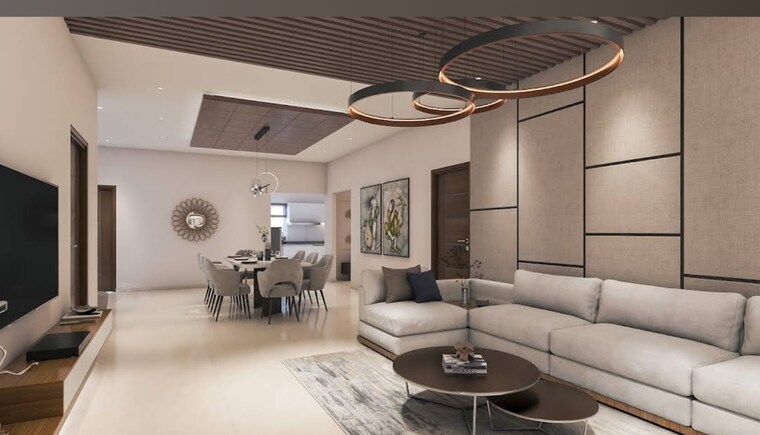 Living Room, rajapushpa-imperia 3 Bedroom 1720 Sq.Ft. Apartment In Tellapur Hyderabad 8413904