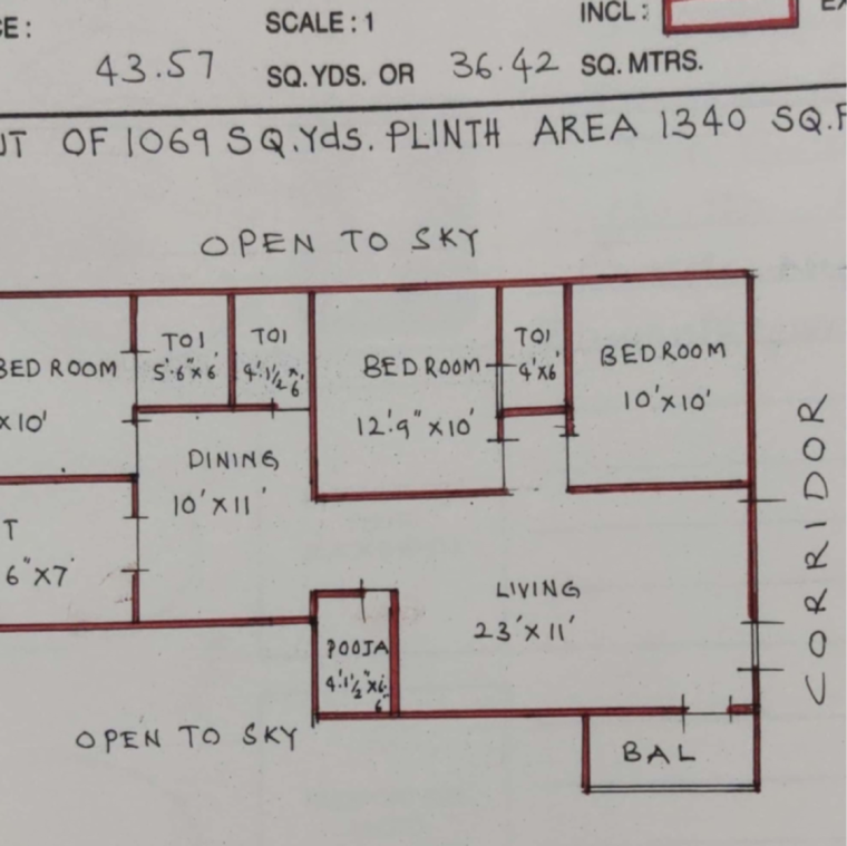 Other, ramanthapur 3 Bedroom 1340 Sq.Ft. Apartment In Ramanthapur Hyderabad 8415501