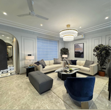 Living Room in 4 BHK Builder Floor at Unitech South City 1, South City 1 – for Sale