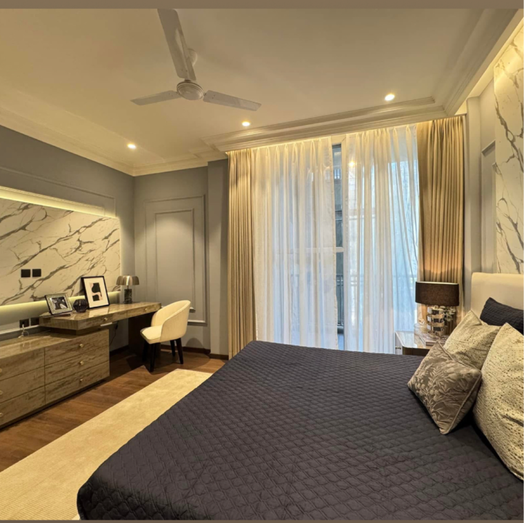 Bedroom, unitech-south-city-1 4 Bedroom 3200 Sq.Ft. Builder Floor In South City 1 Gurgaon 8416044