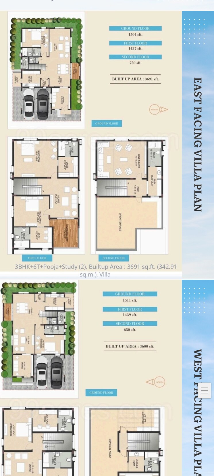 Floor Plan, gem-estrella-kuber 3 Bedroom 3426 Sq.Ft. Villa In Kollur Hyderabad 8416353