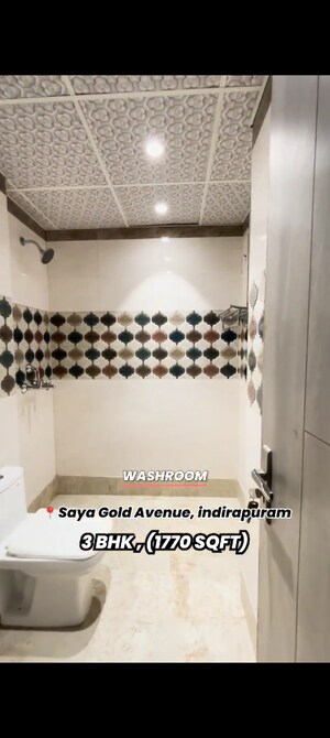 Bathroom in 3 BHK Apartment at Saya Gold Avenue, Vaibhav Khand – for Sale