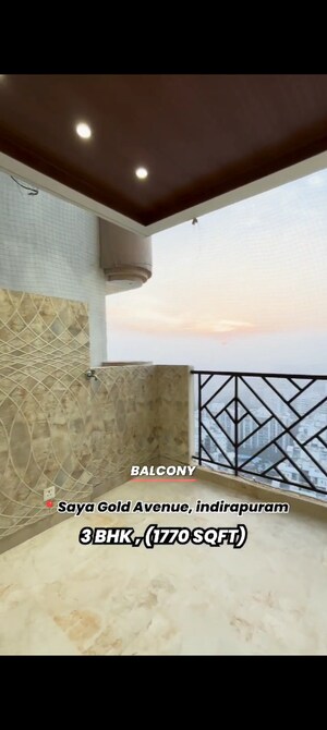 Bedroom in 3 BHK Apartment at Saya Gold Avenue, Vaibhav Khand – for Sale