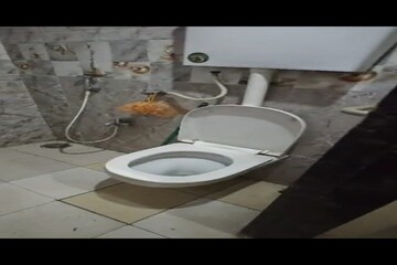 Bathroom in 1 BHK Builder Floor at Adhiraj Capital City Tower Oreka, Kharghar – for Rent