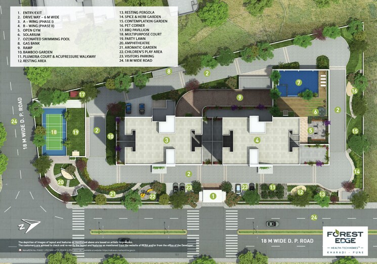 Master Plan, vascon-forest-edge 2 Bedroom 790 Sq.Ft. Apartment In Kharadi Pune 8418632