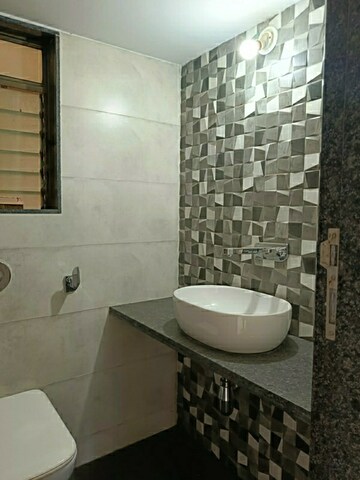 Bathroom in 1 BHK Apartment at Posh Complex, Mira Road – for Rent