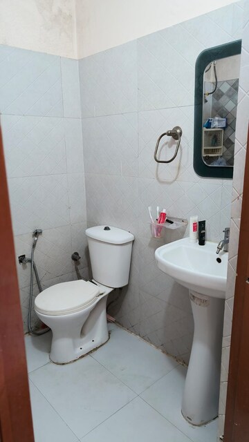 Bathroom in 2 BHK Builder Floor at MS Enclave Zirakpur, Dhakoli Village – for Rent