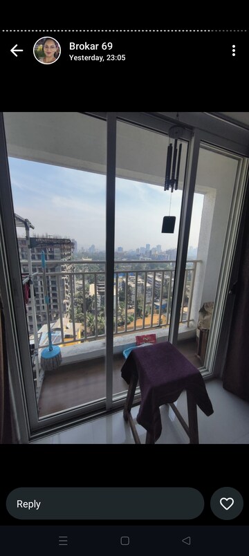 Balcony in 2 BHK Apartment at Dosti West County, Balkum Pada – for Rent