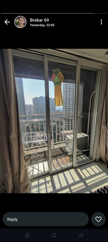 Balcony in 2 BHK Apartment at Dosti West County, Balkum Pada – for Rent