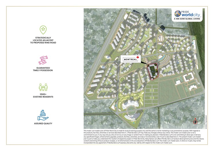 Master Plan, pride-world-city-montreal 2 Bedroom 1010 Sq.Ft. Apartment In Charholi Budruk Pune 8420081