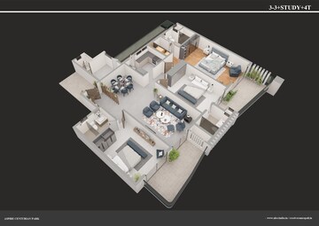 Floor Plan in 3 BHK Apartment at Tech Zone 4 Greater Noida – for Sale