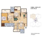 2 BHK + Pooja Room,Servant Room,Study Room,Extra Room 865 Sq.Ft. Apartment in Pareena Micasa