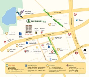 2.5 BHK Apartment – Map Location View at JMS The Nation, Sector 95 - for Sale